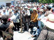 Protestdemonstration von Landwirten in Tacna