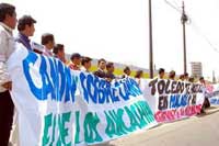Proteste der Bürgermeister von Ancash in Lima