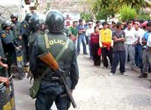 Demonstration in Nuevo Mundo (Cusco)