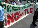 Proteste gegen das Freihandelsabkommen in Lima