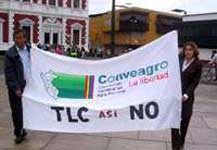 Proteste gegen das Freihandelsabkommen in Trujillo