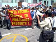 Proteste von Bürgern von Arequipa gegen überhöhte Abgaben