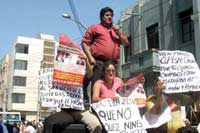 Proteste der Arbeiter der Zuckerunternehmen in Chiclayo