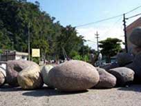Straßenblockade in Aucayacu