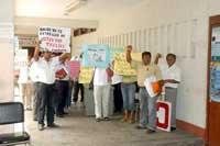 Proteste von Gewerkschaftlern in Piura