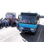 Straßenblockade der Bauern von Yanca(Arequipa)