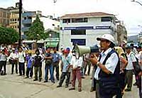 Proteste von Bauern gegen das Bergbauunternehmen Majaz