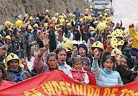 Proteste der Arbeiter von Casapalca