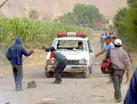 Straßenblockade in Cocachacra