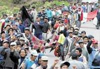 Proteste de Cocabauern von San Gabán / Puno
