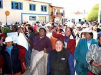 Proteste von Straßenhändlern in Puno