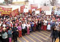 Proteste von Händlern in Tacna