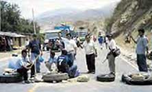 Regionaler Streik gegen das Bergbauunternehmen Majaz