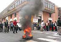 Proteste von Universitätsdozenten in Trujillo