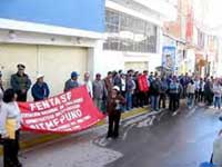 Streik der Verwaltungsangestellten des Bildungsministeriums in Puno