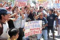 Proteste wegen Wahbetrug in Chiclayo