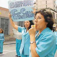 Streik der Krankenpflegerinnen der Sozialversicherung