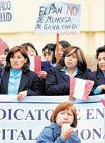 Proteste der Krankenpflegerinnen in Lima