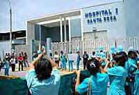 Demonstration von Krankenschwestern in Piura