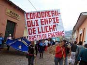 Demonstration von Schülern und Eltern in Ayacucho