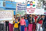 Proteste von Schülern und Eltern in Trujillo