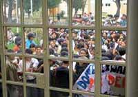 Proteste von Studenten in Arequipa