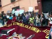 Protestaktion von Studenten in Ayacucho