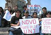 Mahnwache der Studenten der Universität von Trujillo