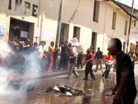 Demonstration von Gefängnisangestellten in Huancayo