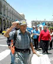 Demonstration von Pensionären in Arequipa