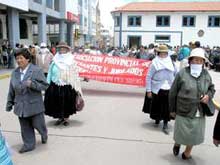 Protestdemonstration von Rentnern in Puno