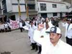 Streikende Ärzte in Huancavelica
