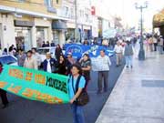 Demonstration gegen den Bergbau in Tacna
