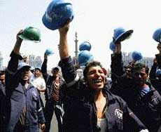 Bergarbeiter von Shougang in Lima