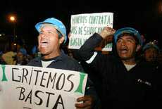 Streik der Arbeiter von Southern Perú