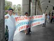 Demonstration in Mollendo für Wasser aus dem Bewässerungsprojekt Pasto Grande