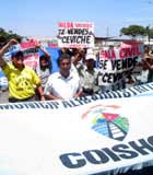 Proteste von Beschäftigten de Stadtverwaltung von Coishco