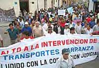 Proteste der Arbeiter der Zuckerfabrik Tuman in Chiclayo