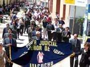 Demonstration von Justizangstellten in Ayacucho