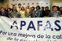 Demonstration der Elternvereinigungen von Lima