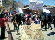 Regionaler Streik in Huancavelica