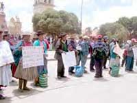 Proteste in Lamapa/ puno gegen den Bürgermeister