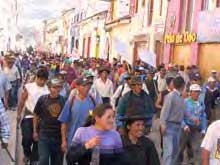 Proteste von Bauern in Huanta/ Ayacucho