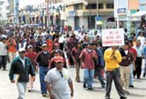 Streik der Transportunternehmen am 19. September 2005