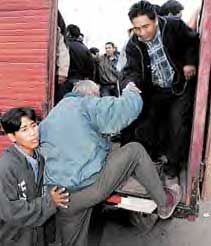 Streik der Unternehmen des Nahverkehrs in Lima