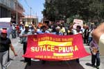 Streik der Verwaltungsangestellten des Bildungsministeriums in Piura