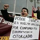 Huelga de trabajadores judiciales