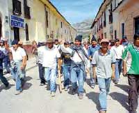 Protest gegen den Bürgermeister von Ayacucho