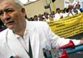 Proteste von Ärzten Lima