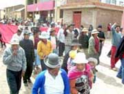 Proteste der Bürger von Pucará